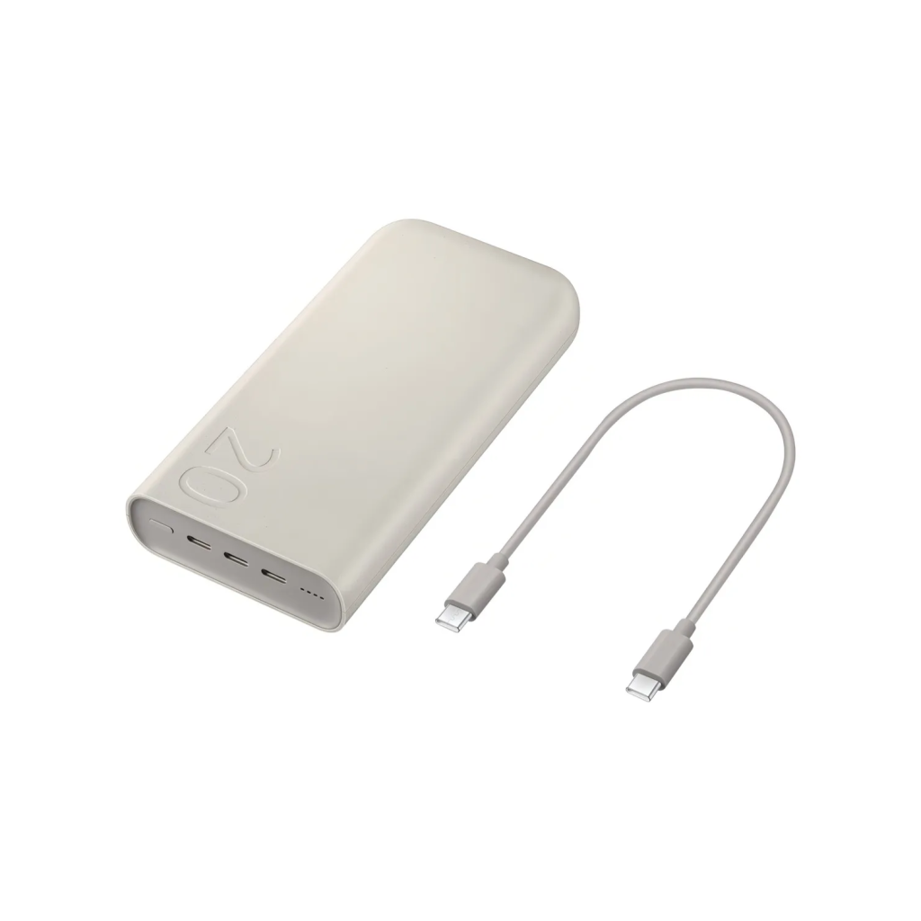 Carregador Portátil Samsung 3 Portas 20000mah Ep-p4520 Bege