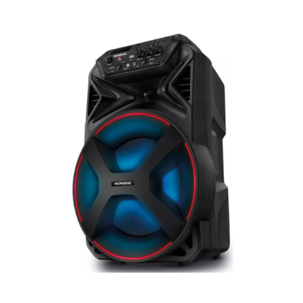 Caixa de Som Amplificada Bluetooth Mondial CM250 250W RMS Bivolt com TWS e Rádio FM