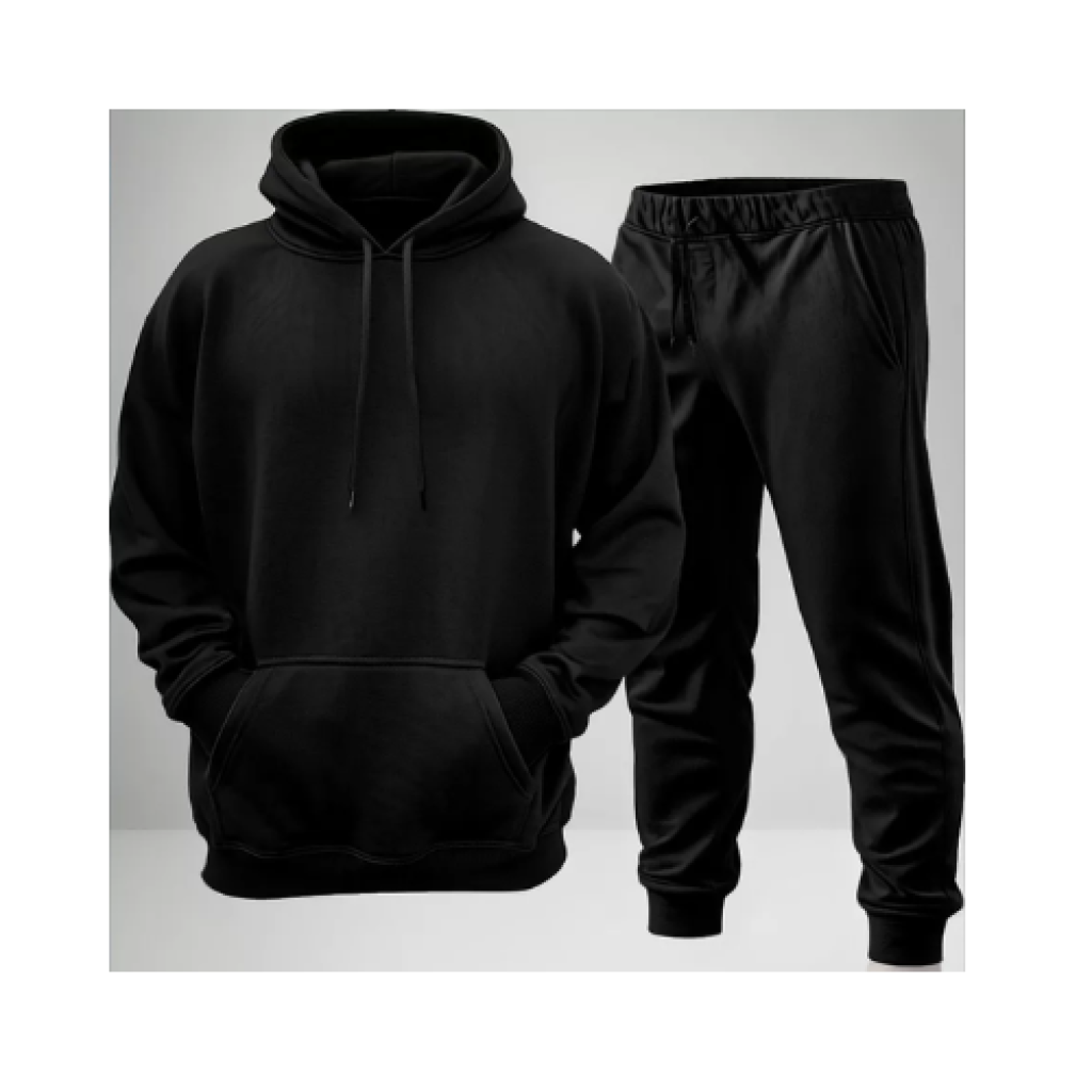 Conjunto Moletom Unissex Adulto com Calça e Blusa Lisa em Algodão e Poliéster P ao GG