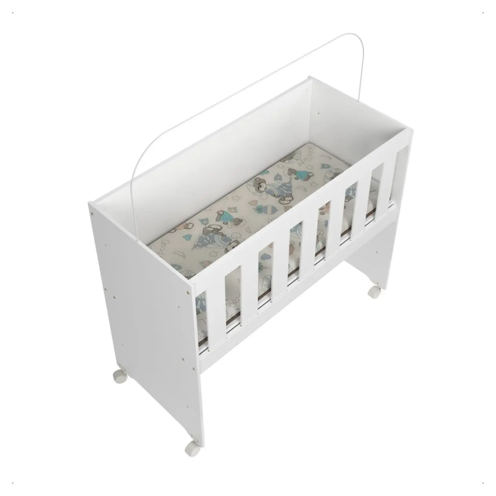 Mini Berço Moisés Multifuncional Rubi com Colchão e Suporte de Mosqueteiro