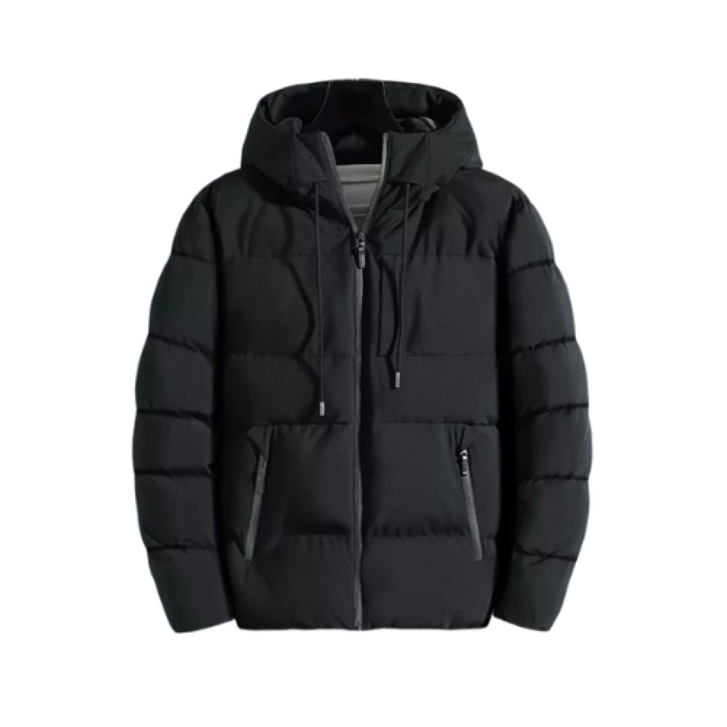 Jaqueta Masculina Plus Size Puffer Bobojaco Impermeável com Forro e Capuz Removível