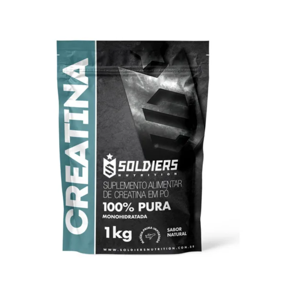 Creatina Monohidratada 1Kg 100% Pura Soldiers Nutrition Sem sabor
