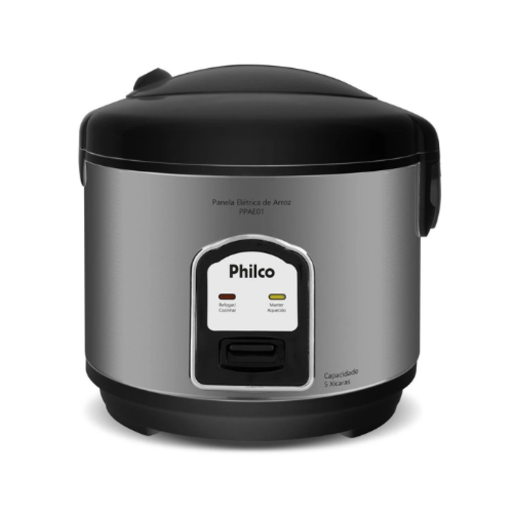 Panela de Arroz Elétrica Philco PPAE01 1,6L 5 Xícaras Antiaderente com Função Aquecer