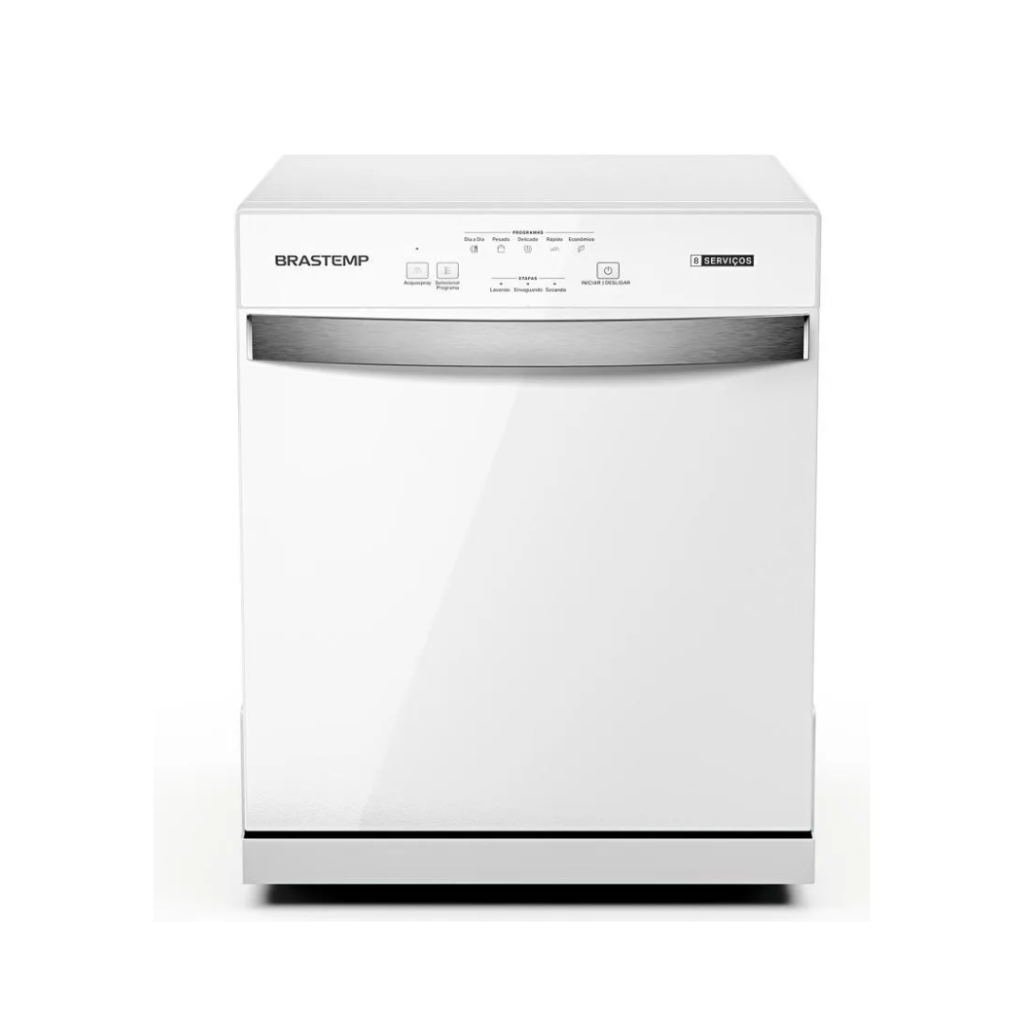 Lava-louças Brastemp 8 Serviços Com Ciclo Pesado Cor Branca Blf08bbbna - 220v