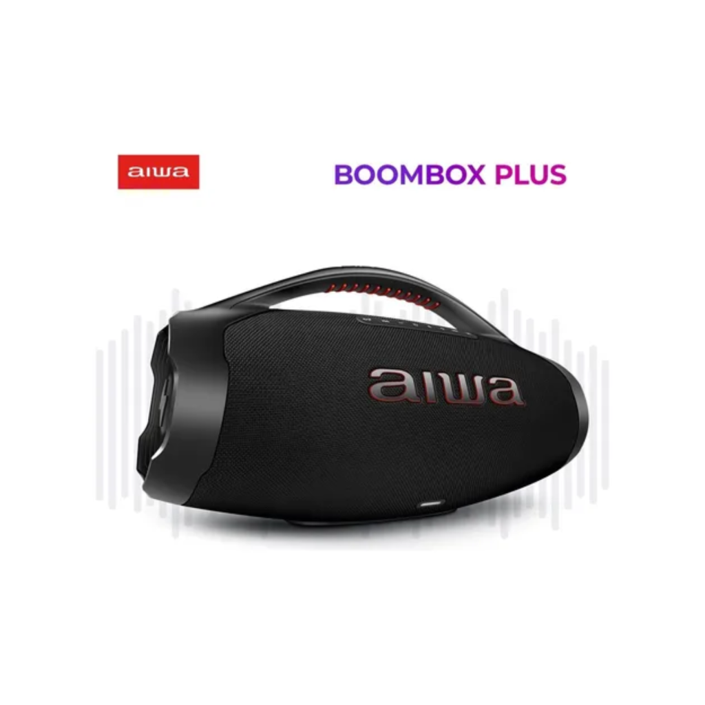Caixa De Som Boombox Plus Aiwa Bbs-01-b 200w Bt 30h Ip66 Usb Preto