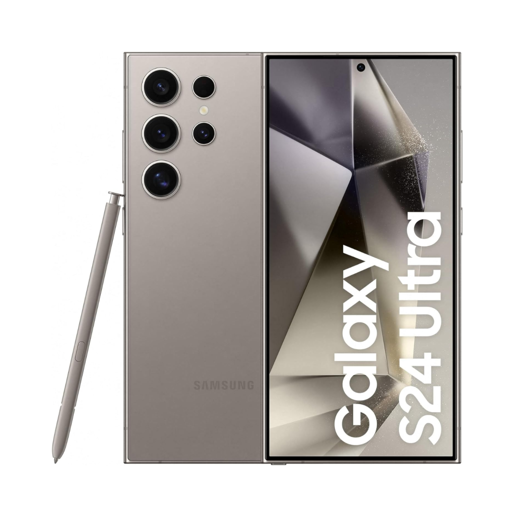Smartphone Samsung Galaxy S24 Ultra, Galaxy AI, Selfie de 12MP, Tela de 6.8" 1-120Hz, 256GB, 12GB RAM - Titânio Cinza