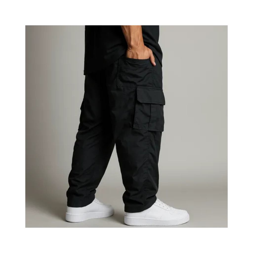 Calça Cargo Masculina Larga Skatista streetwear Tendência