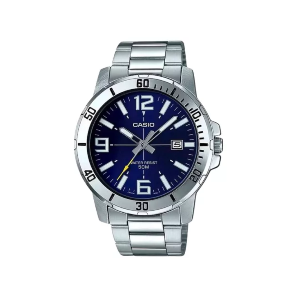 Relógio Casio Collection Masculino Prata Mtp-vd01d-7evudf-br