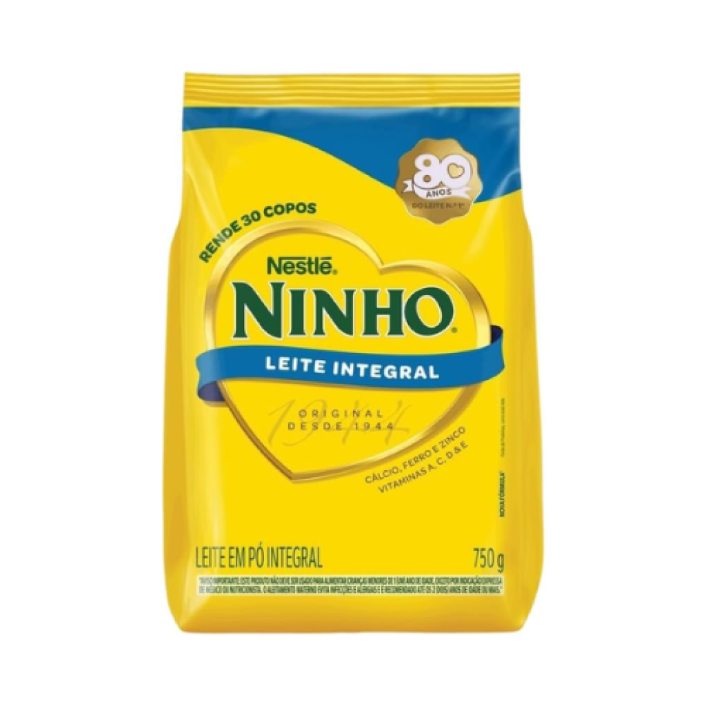 Leite em Pó Integral Ninho Forti+ Nestlé com Vitaminas e Minerais Pacote 750g