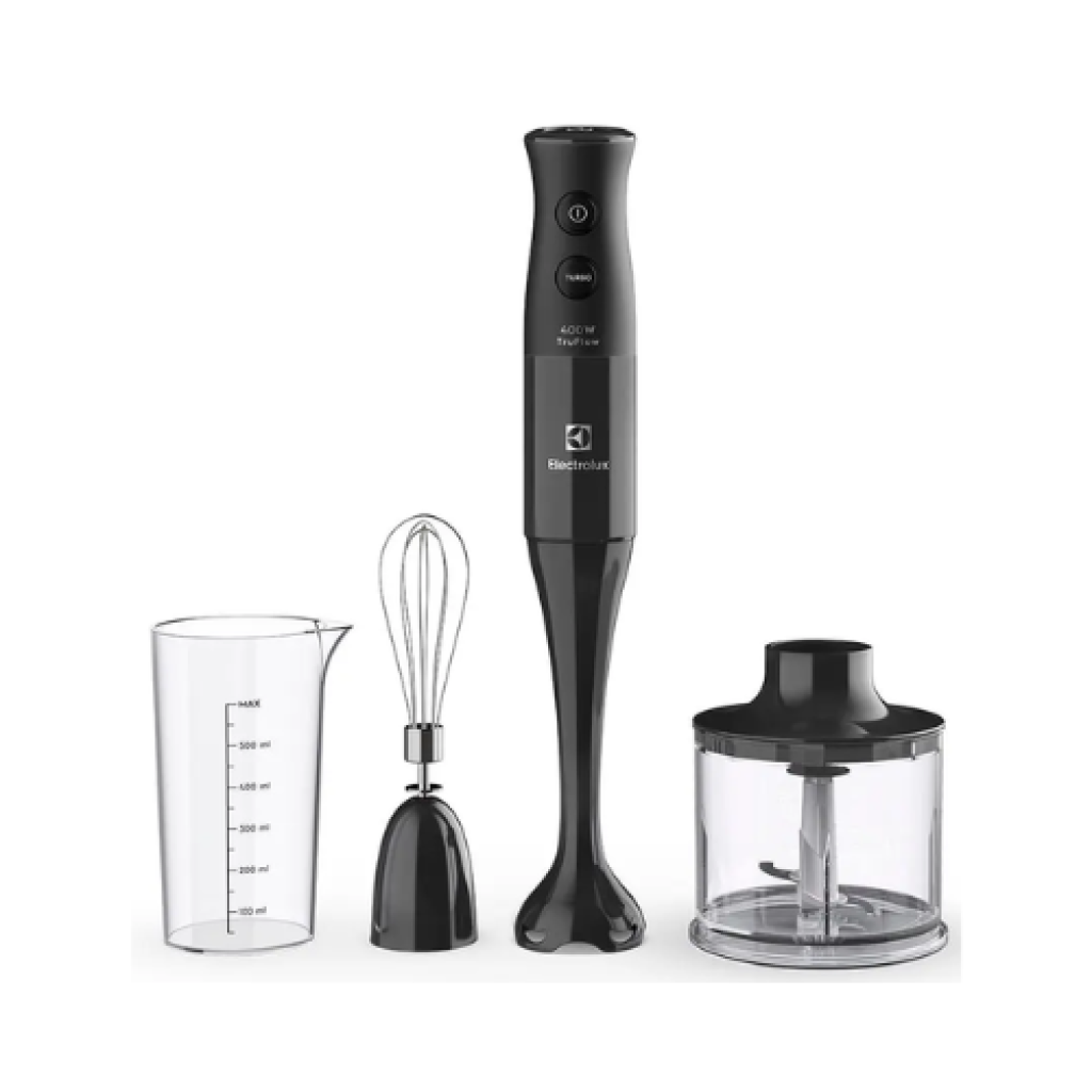 Mixer Electrolux EIB10 3 em 1 400W Preto com TruFlow, Copo 600ml e Acessórios BPA Free
