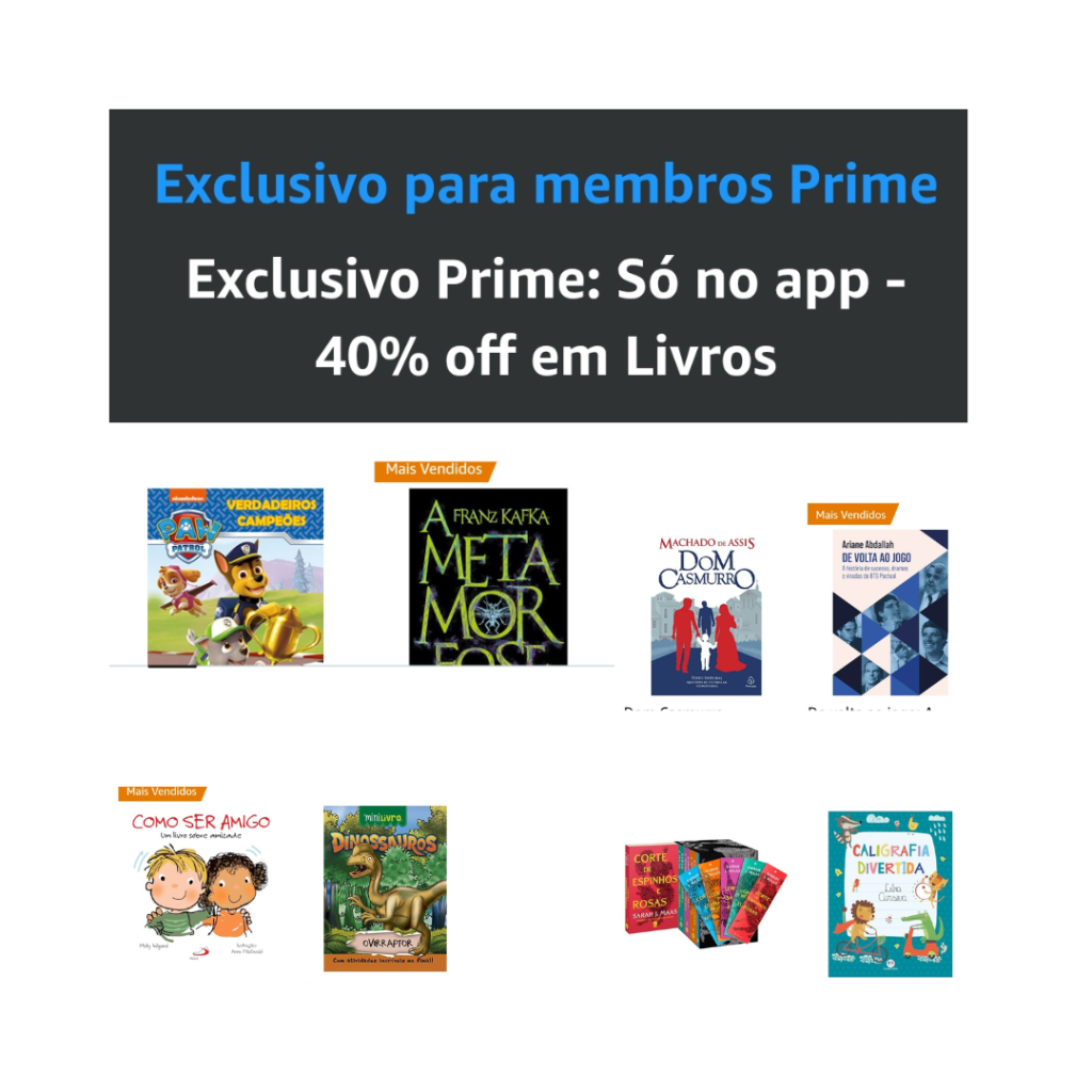 Livros Selecionados na Amazon com 40% OFF