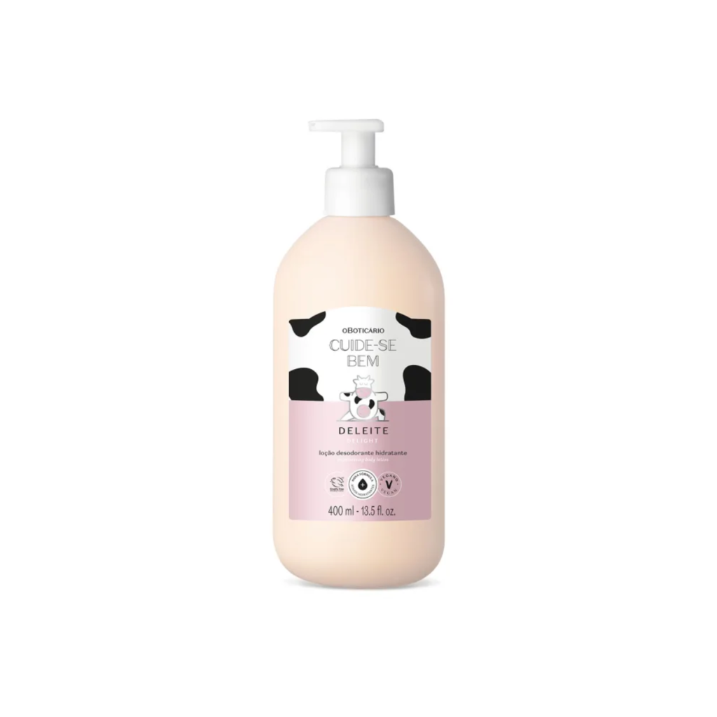 Loção Desodorante Hidratante Corporal O Boticário Cuide-se Bem Deleite 400ml