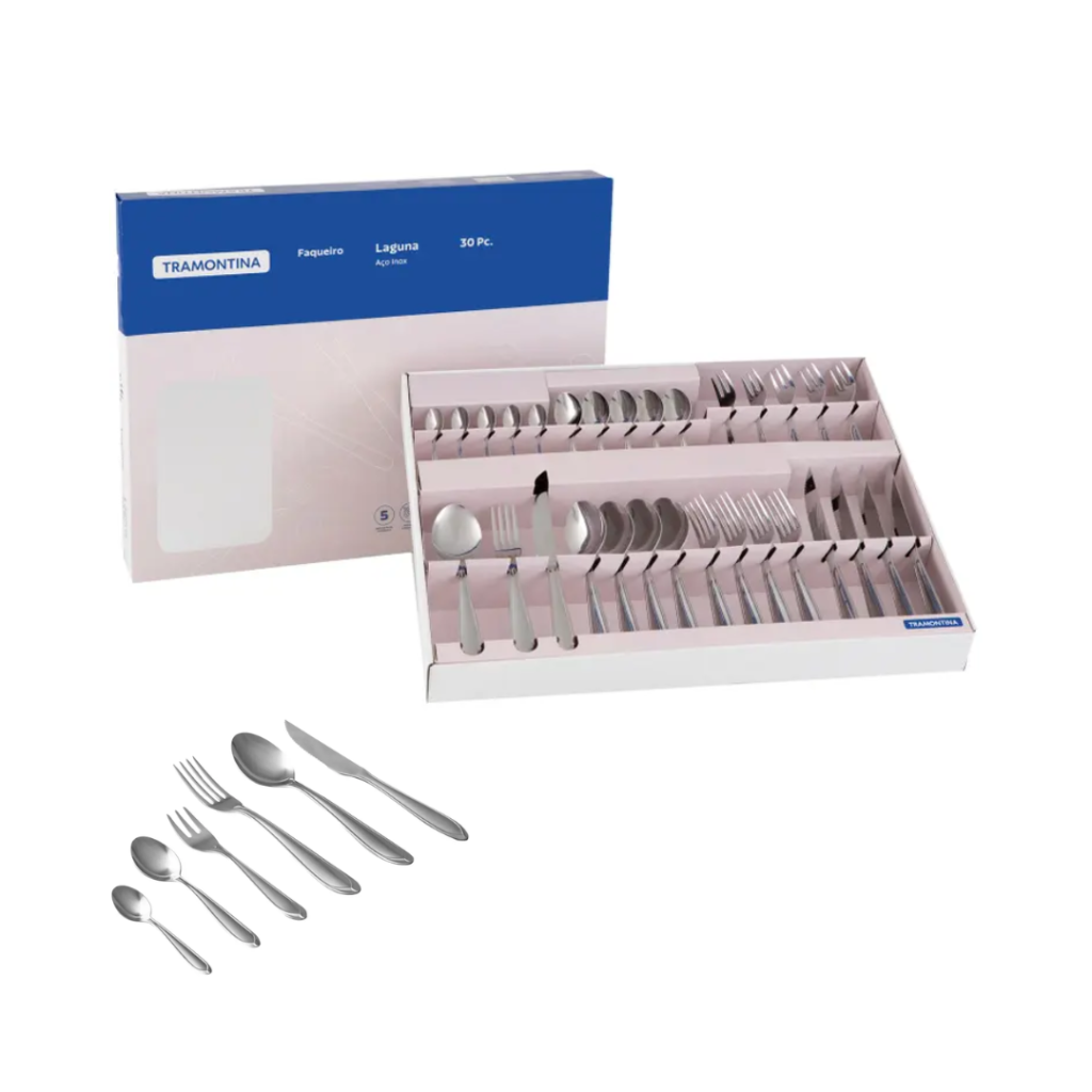 Faqueiro Tramontina Inox 30 Peças - Laguna