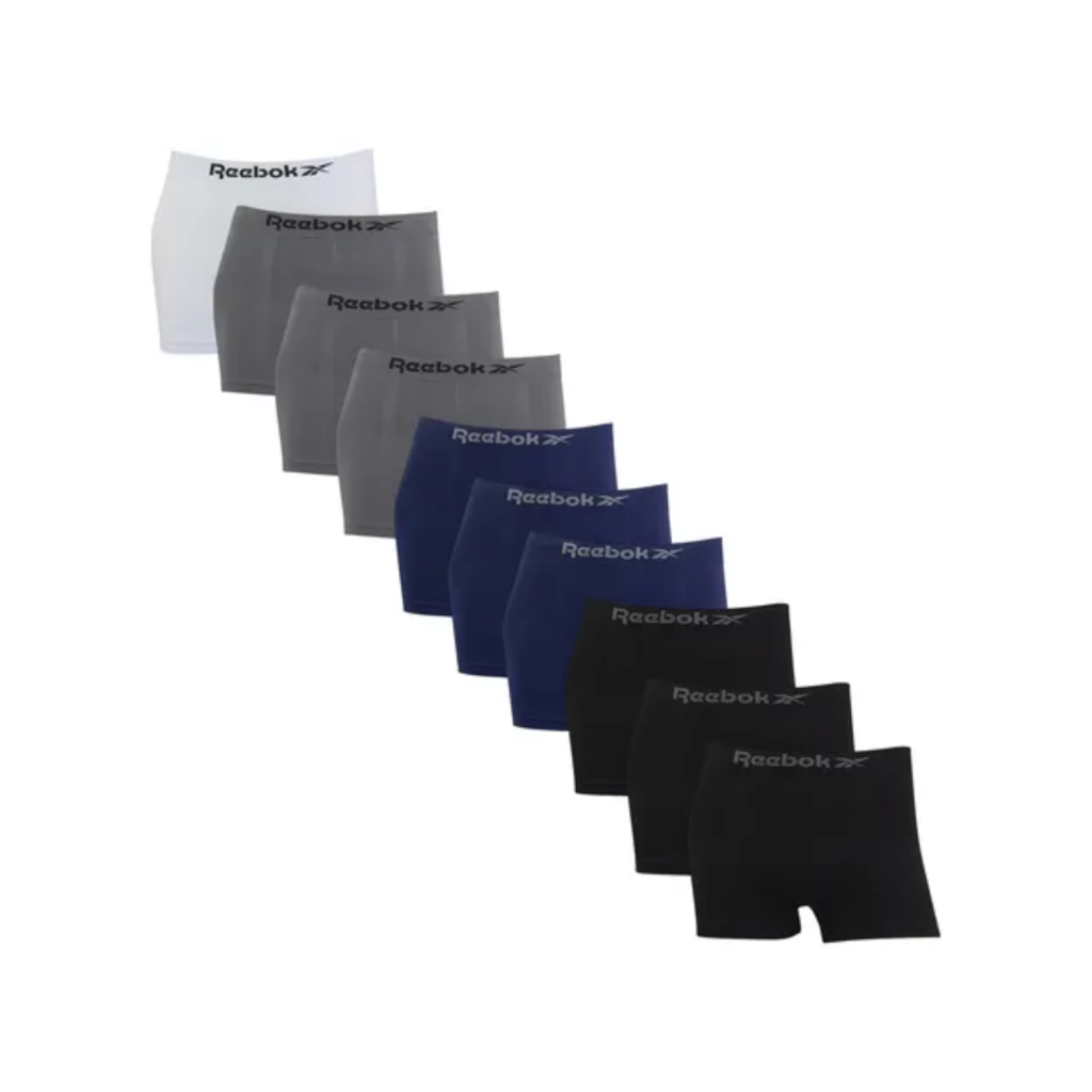 Kit 10 Cuecas Reebok Masculino Boxer Box Microfibra Adulto