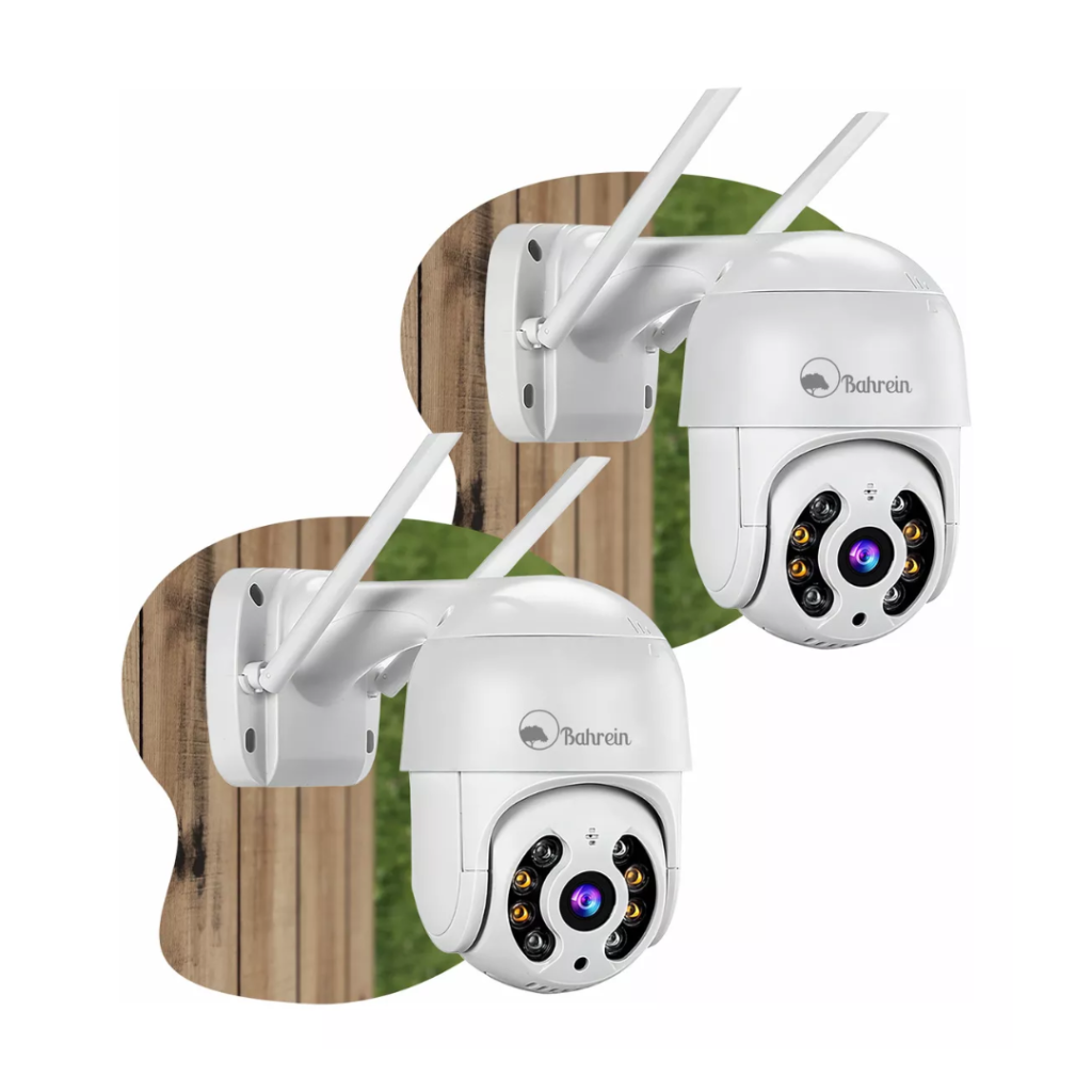 Kit 2câmera Ip Icsee Prova D'água Infravermelho Externa Wifi - Bahrein