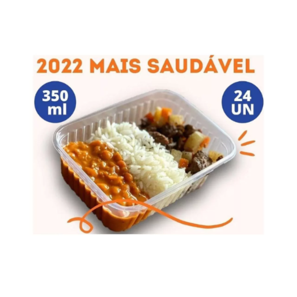Kit 24 Potes Marmita Descartável para Freezer e Micro-ondas, 250ml a 1000ml com Tampa