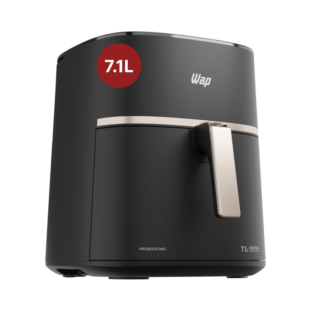 Fritadeira Elétrica Air Fryer DIGITAL 7,1 Litros, Revestimento Antiaderente, 16A 1700W 220V