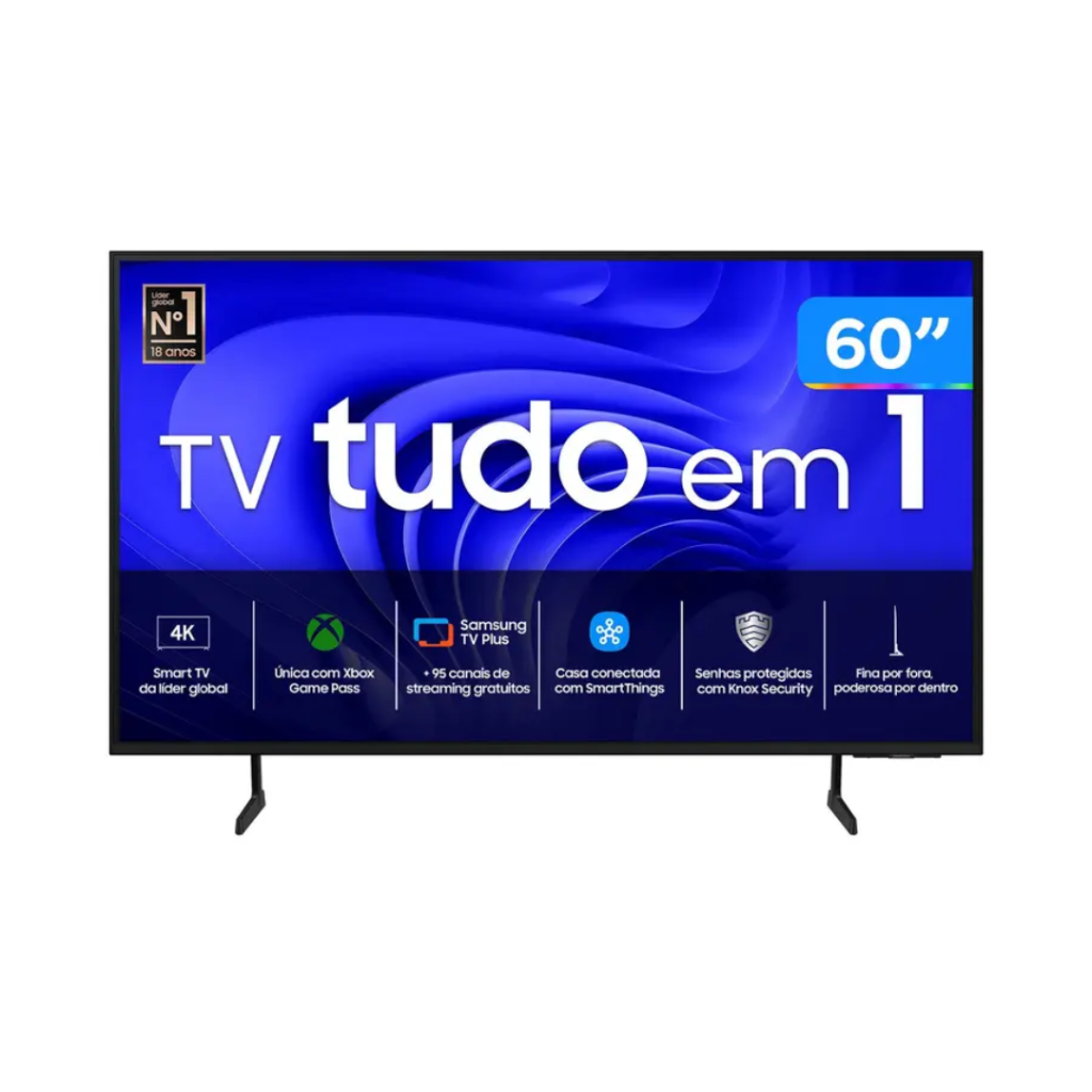 Smart TV 60” 4K UHD LED Samsung 60DU7700 - Wi-Fi Bluetooth Alexa 3 HDMI