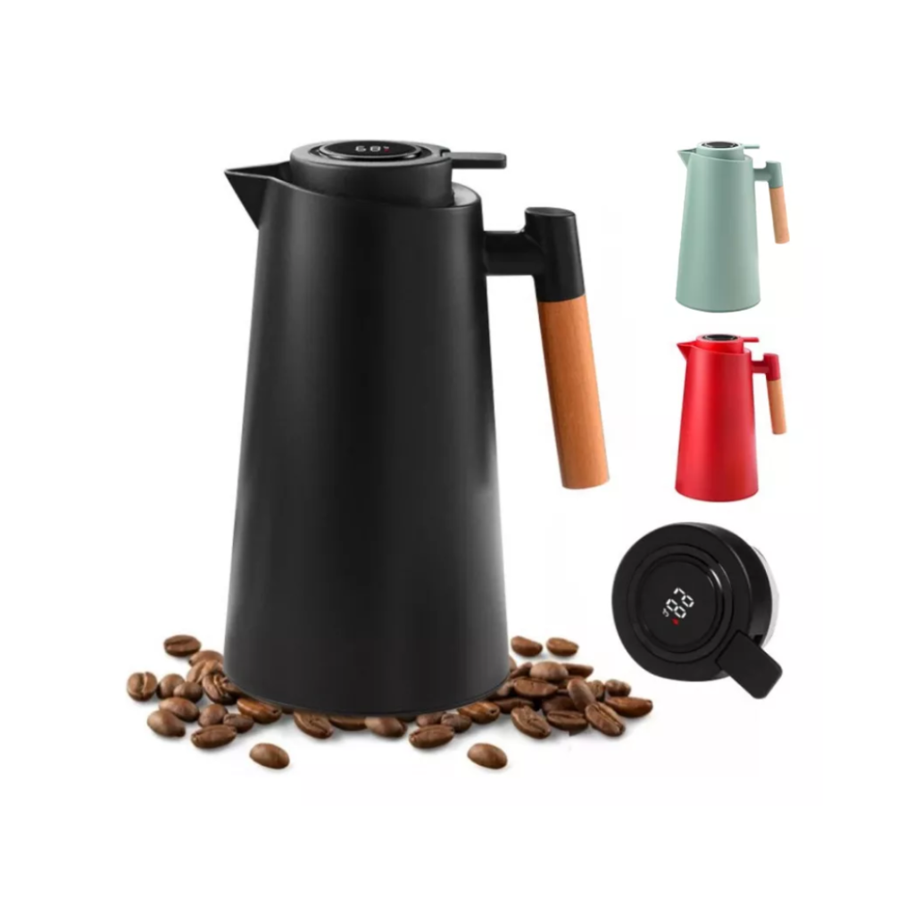 Garrafa Térmica 1 Litro Com Termômetro Led Para Chás / Café