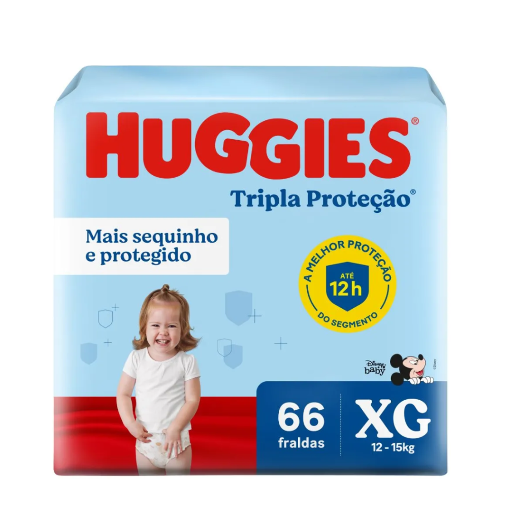 Huggies Fralda Tripla Proteção XG 66 unidades