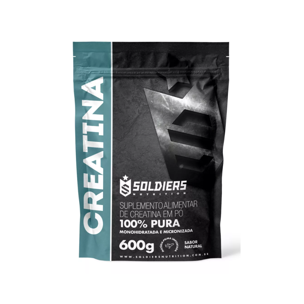 Creatina Monohidratada 600g 100% Pura Soldiers Nutrition Sem Sabor