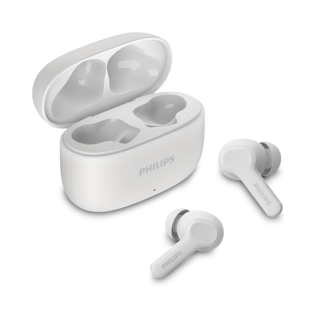 Fone de Ouvido Sem Fio PHILIPS,  TWS, TAT1109WT/00, Bluetooth, Com Microfone, Até 24 horas de bateria, Branco