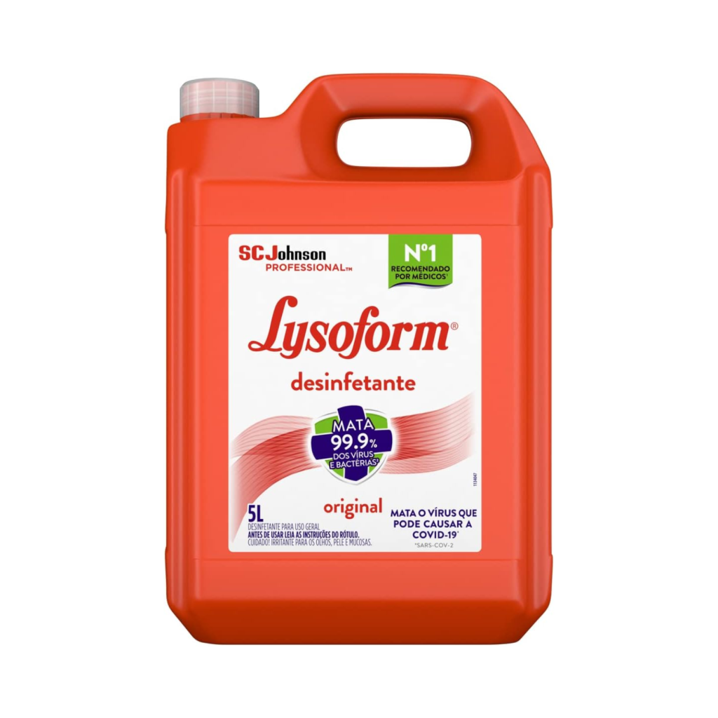 Lysoform Original, Desinfetante Líquido, Limpeza Pesada e Eficiente, 5L