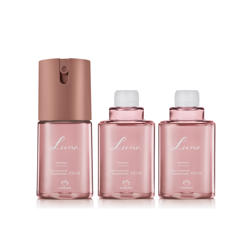 Kit Desodorante Corporal Luna Feminino (3 produtos)