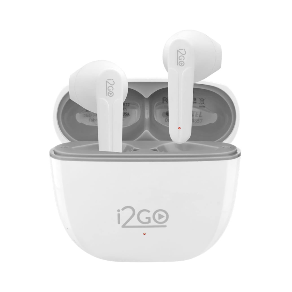 I2GO, Fone De Ouvido, TWS, Bluetooth, 20 Horas totais de Bateria, ENC, Air Sound Go 2.0, Branco, i2GO PRO