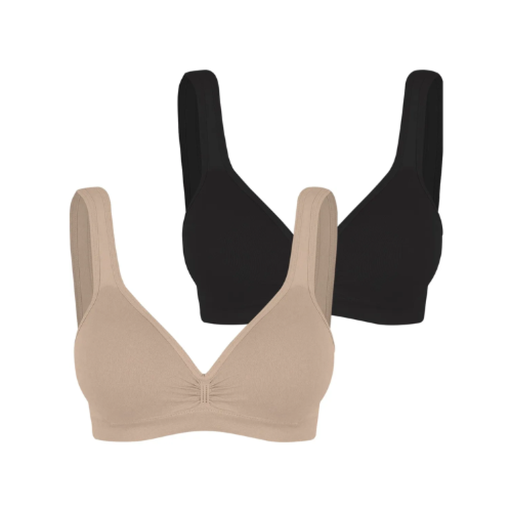 Kit 2 Sutiãs Trifil Daily Sem Costura com Bojo Microfibra Sem Aro Ref CK3294