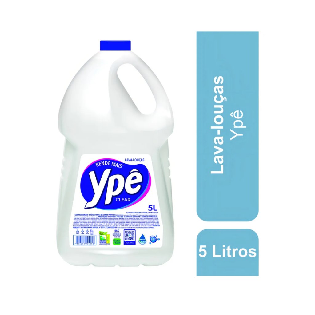 Detergente Líquido Lava Louças Ypê Clear 5L