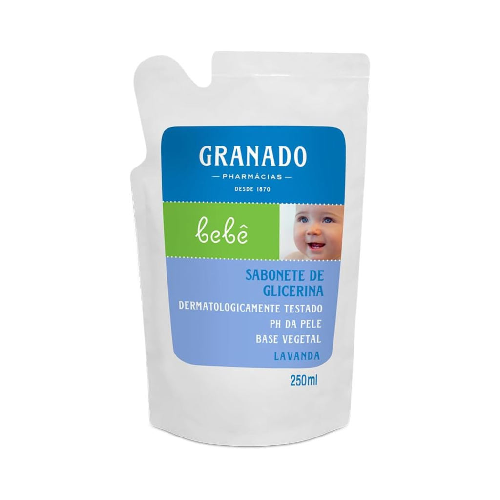 Sabonete Glicerina Bebê Lavanda, Granado, Lilás, Refil 250Ml