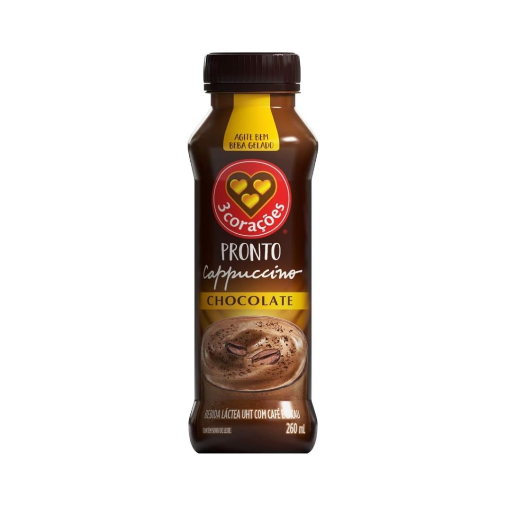 Cappuccino Pronto3 Corações - Chocolate 260Ml