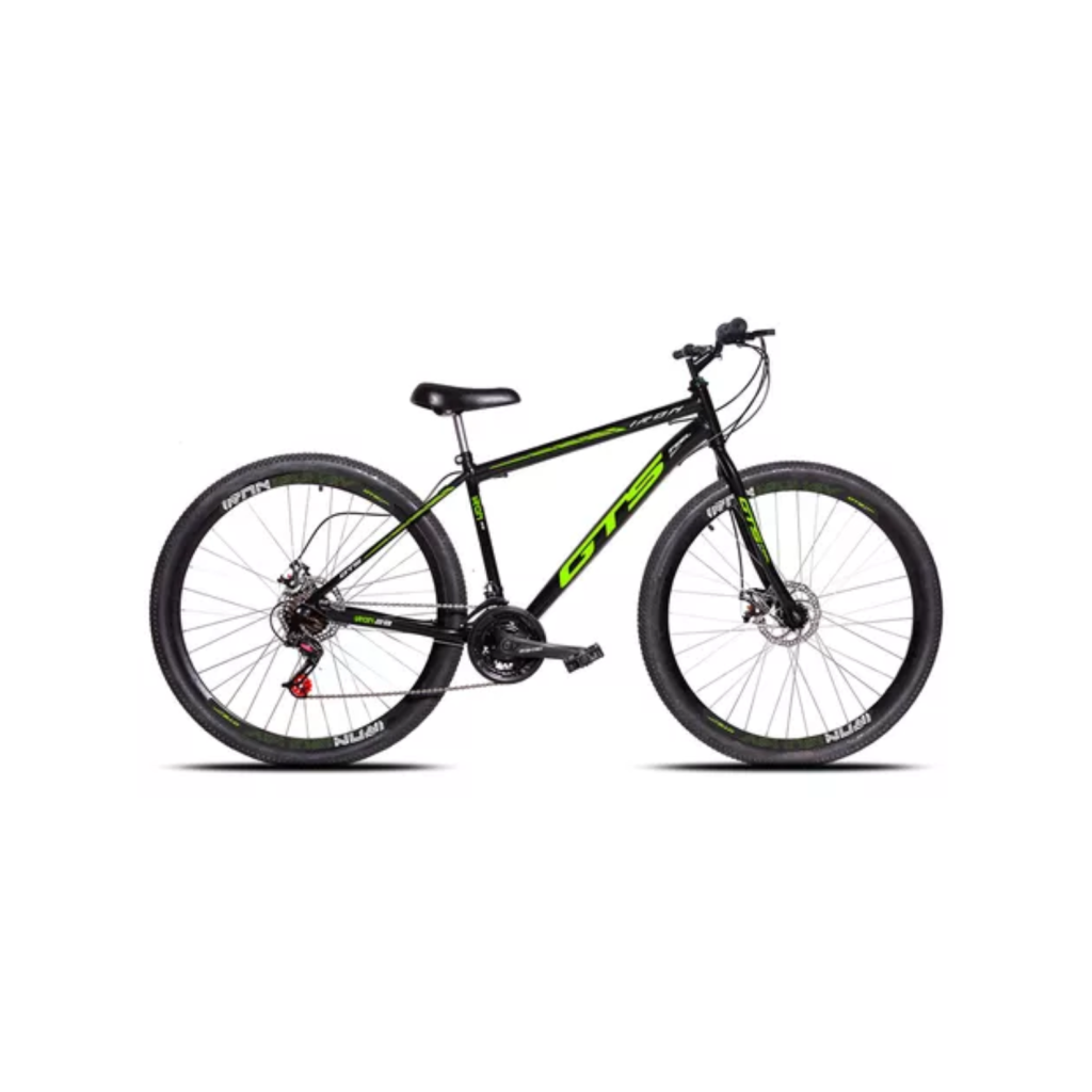 Bicicleta mountain bike GTS Feel Iron 21 Marchas Aro 29 tamanho do Quadro 17" - preto/verde