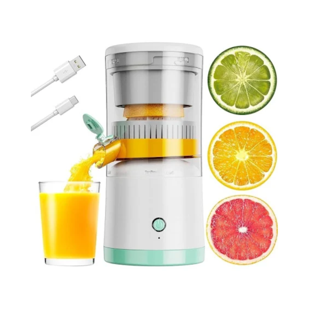 Espremedor Elétrico Recarregável USB para Laranja e Limão - Portátil 45W 400mL