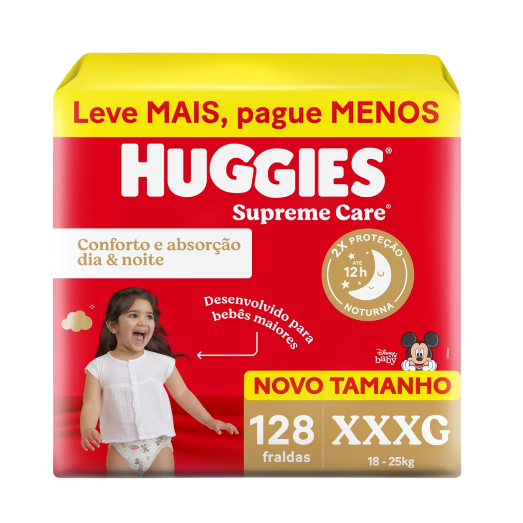 Huggies Fralda Supreme Care XXXG 128 Un