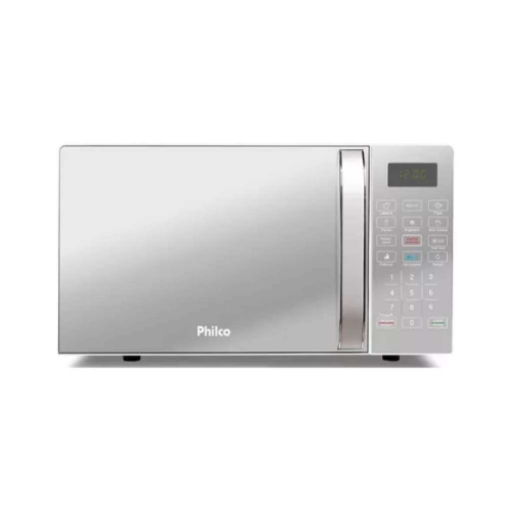 Micro-ondas Philco PMO123 20L 1100W Branco Espelhado com Função Tira Odor 110V