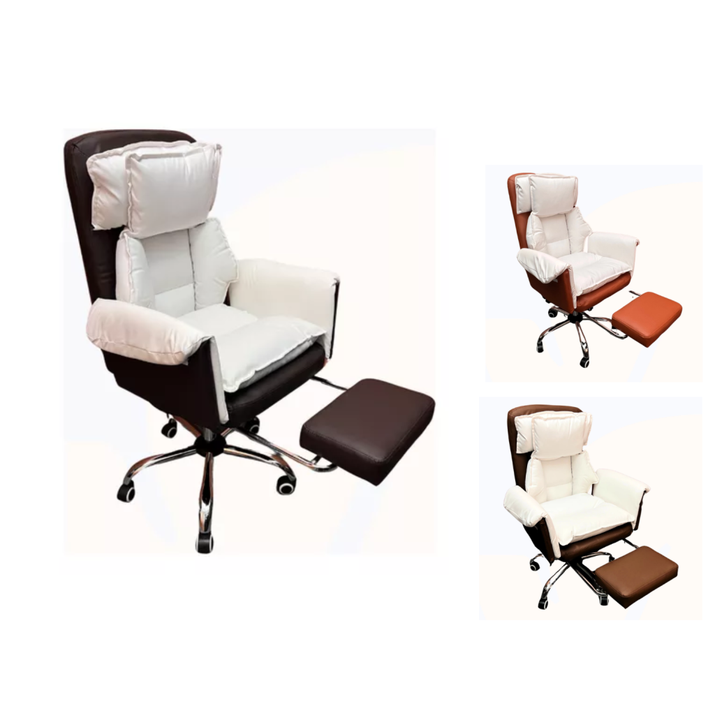 Cadeira Escritorio Ergonomica Confortavel Giratoria Reclinavel Apoio de Pes Diamond DOC600