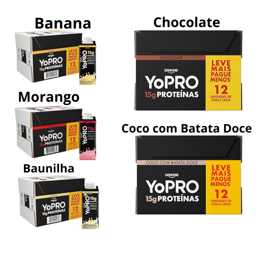 YoPRO Bebida Láctea UHT -15g de proteínas 250ml - 12 unidades