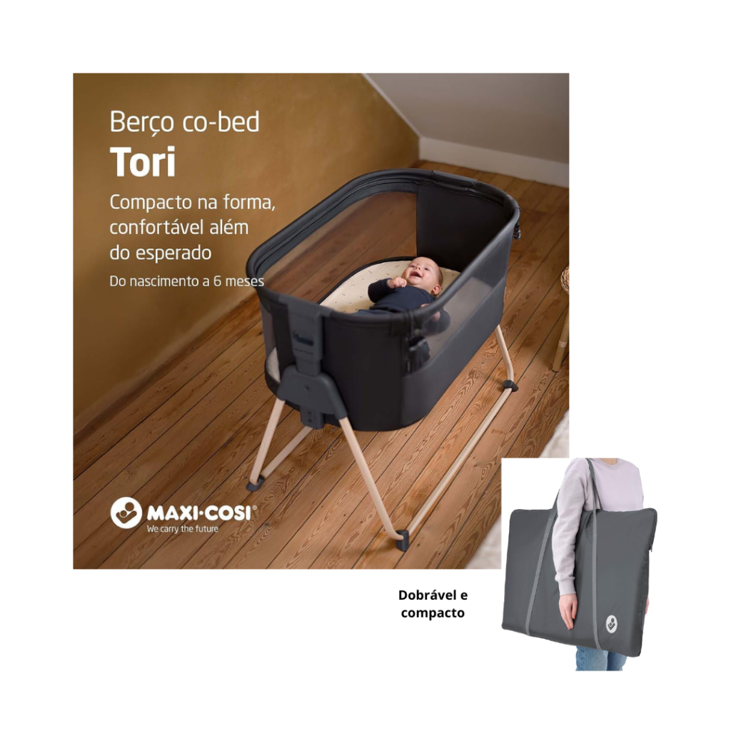 Berço Co-Bed Maxi-Cosi, Tori, 0 a 9Kg, Beyond Graphite