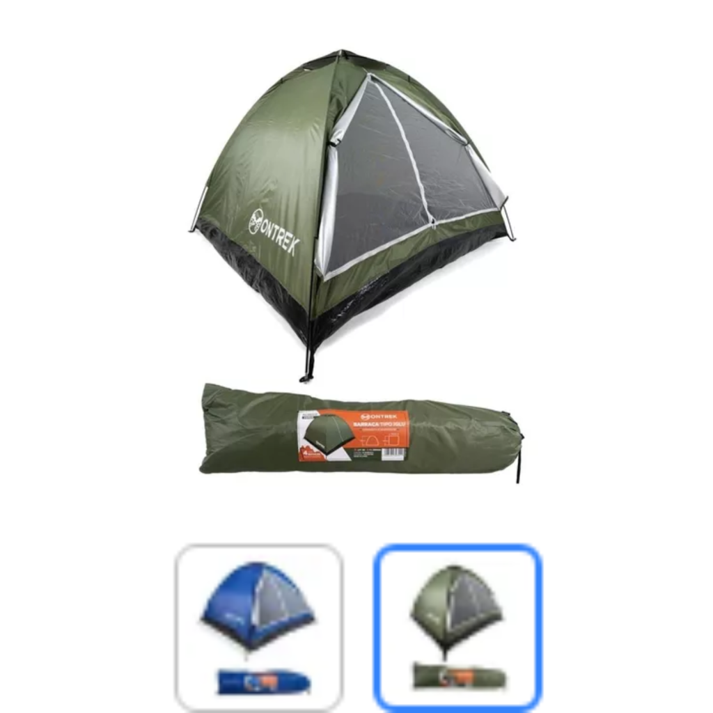 Barraca Camping 4 Pessoas Compacta com Bag Tipo Iglu Ontrek