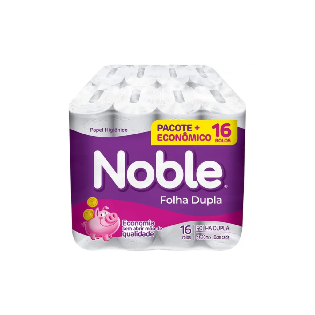 Papel Higiênico Folha Dupla Noble 16 Rolos 20m