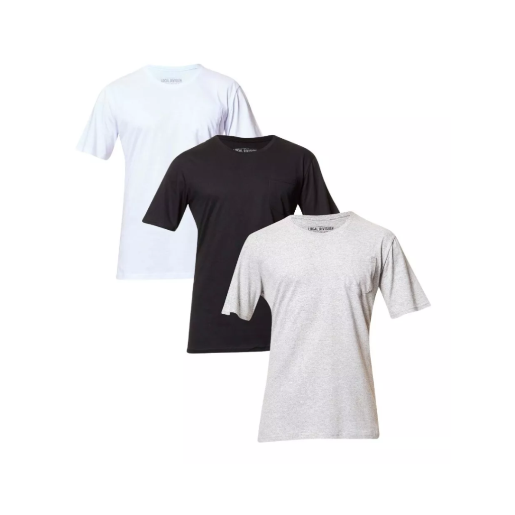 Kit Com 3 Camisetas Manga Curta Masculina
