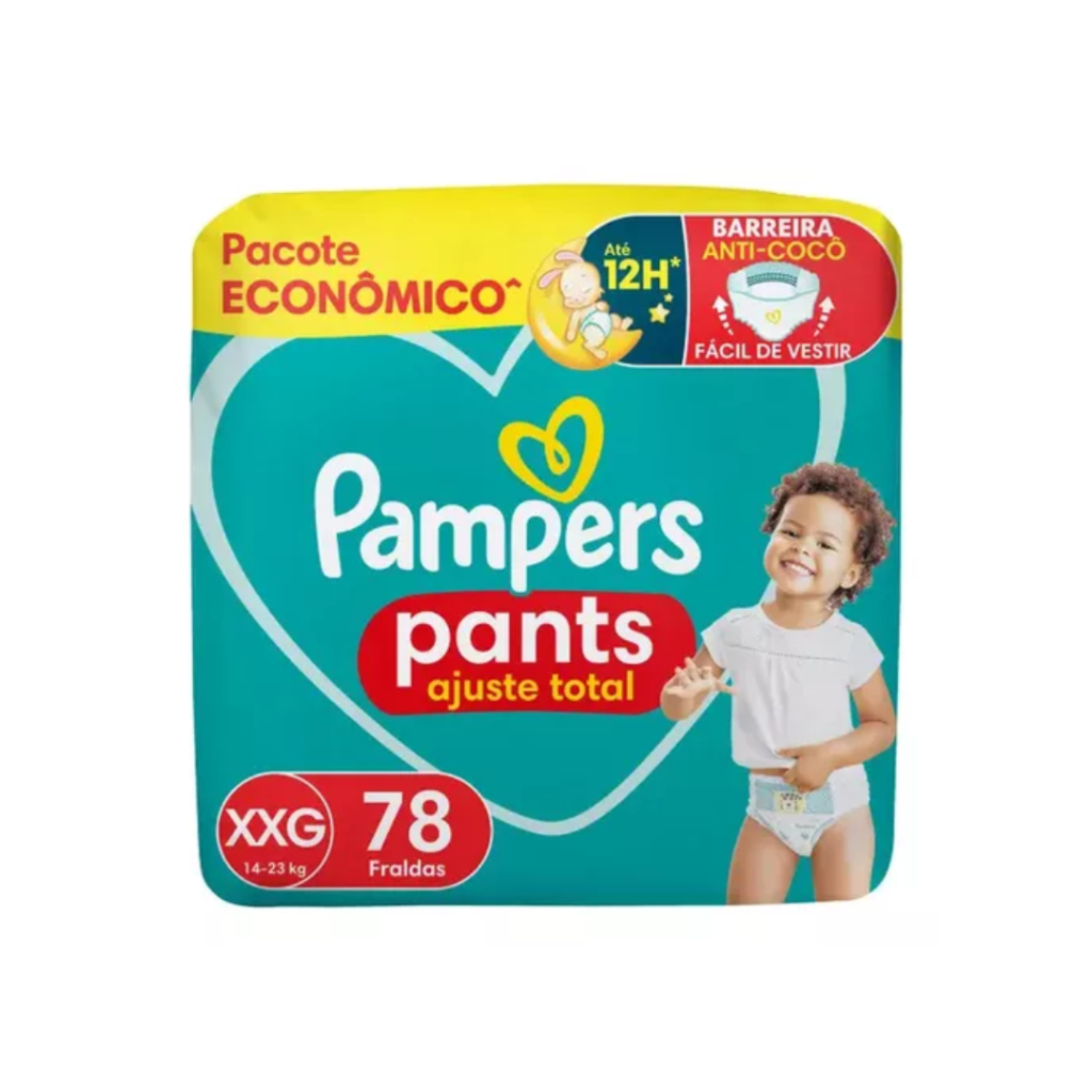 Pampers fralda pants ajuste total max xxg 78 unidades