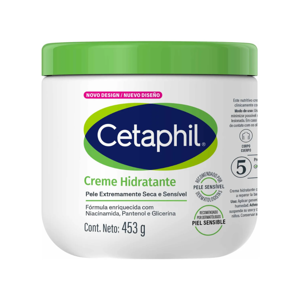 Cetaphil Creme Hidratante 453 g Sem Fragrância para Pele Sensível ou Muito Seca