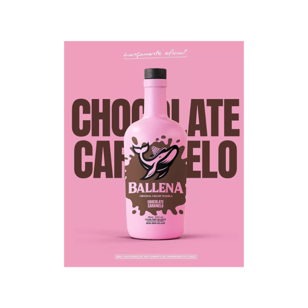 Licor Ballena Chocolate E Caramelo 750ml