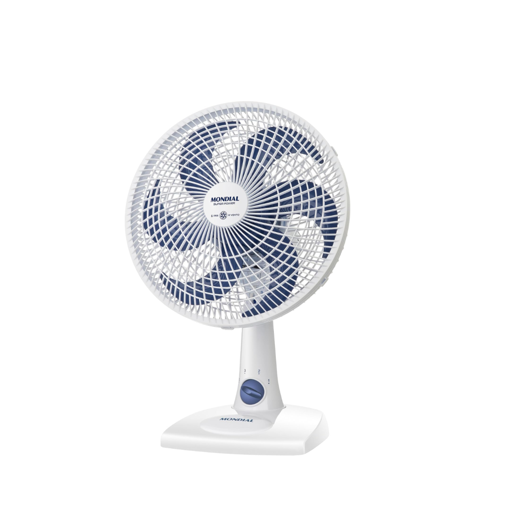 Ventilador de Mesa Mondial Super Power VSP-30-W, 30cm, 6 Pás, 3 Velocidades, 220V