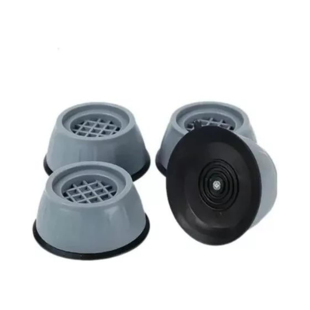 Kit 4 Pés Para Máquina De Lavar Secadora Lava-Louças Anti Vibração Nivelador Universal