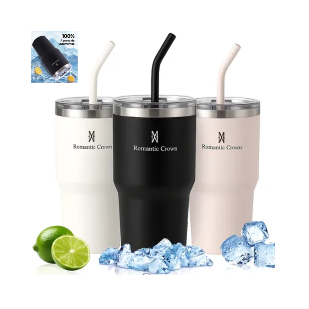 Copo Térmica 600ml Inox Anti-vazamento Para Café/chá/bebidas