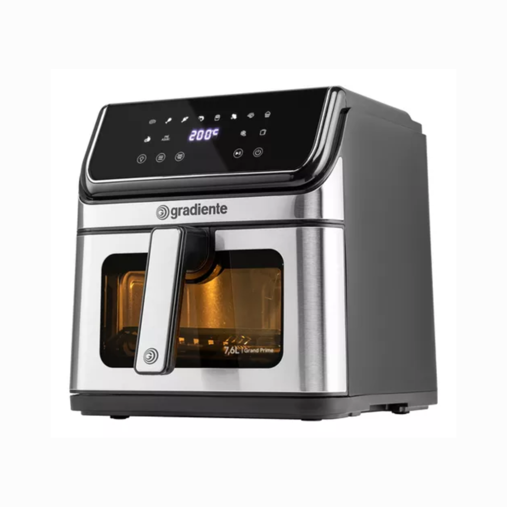 Fritadeira Elétrica Airfryer Grand Prime 7,6L Inox Cesto Removível Timer 127V